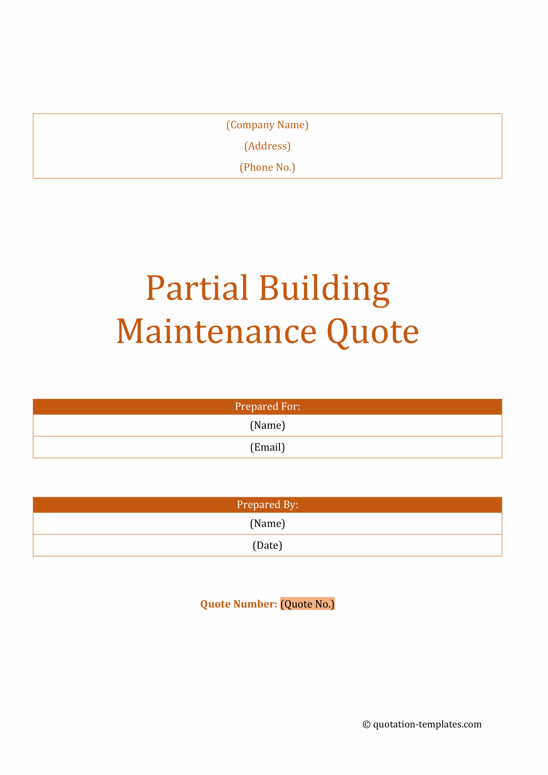 Building Maintenance Quote - ORG