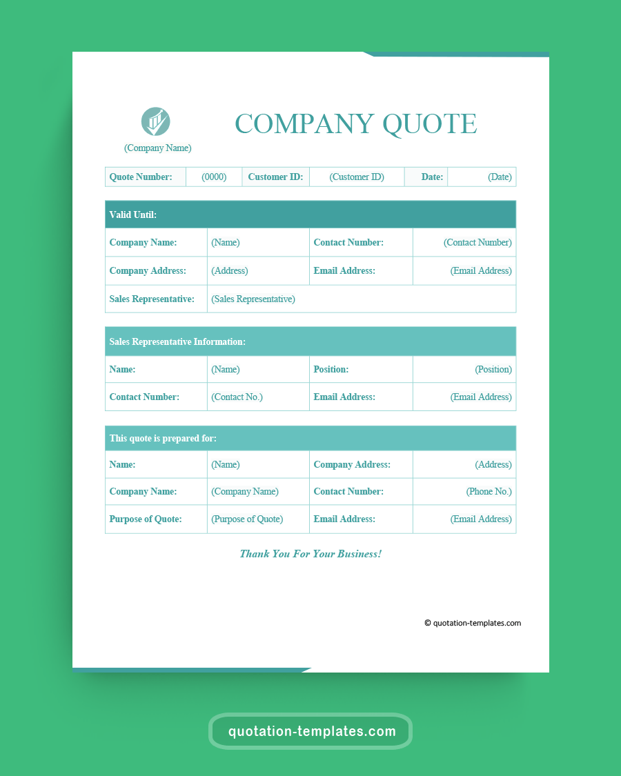 Company Quote Template - MSWord