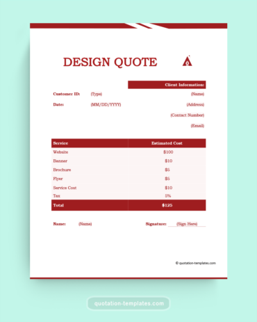 Design Quote Template - MSWord