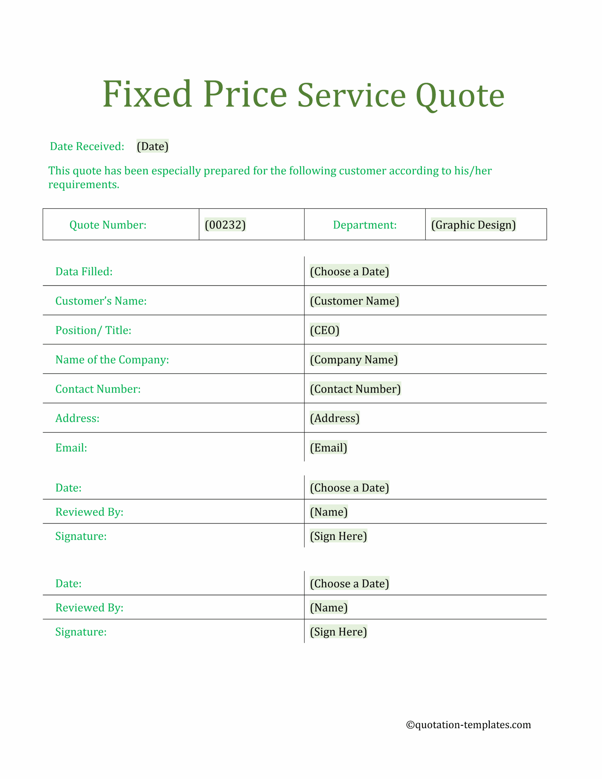 Design Service Quote - GRN