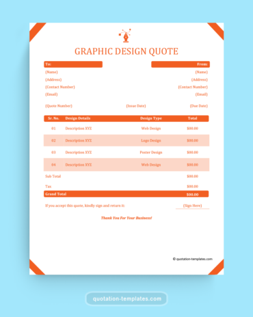 Graphic Design Quote Template - MSWord