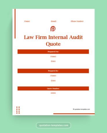 Law Firm Internal Audit ‎Quote Template - MSWord